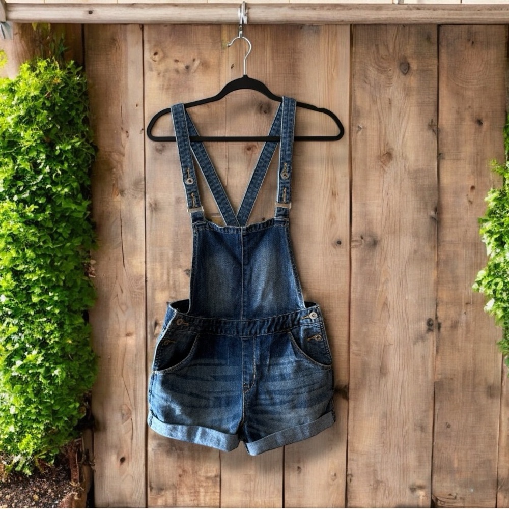 Denizen from Levi’s Denim Shorts Overalls with Adjustable Straps
